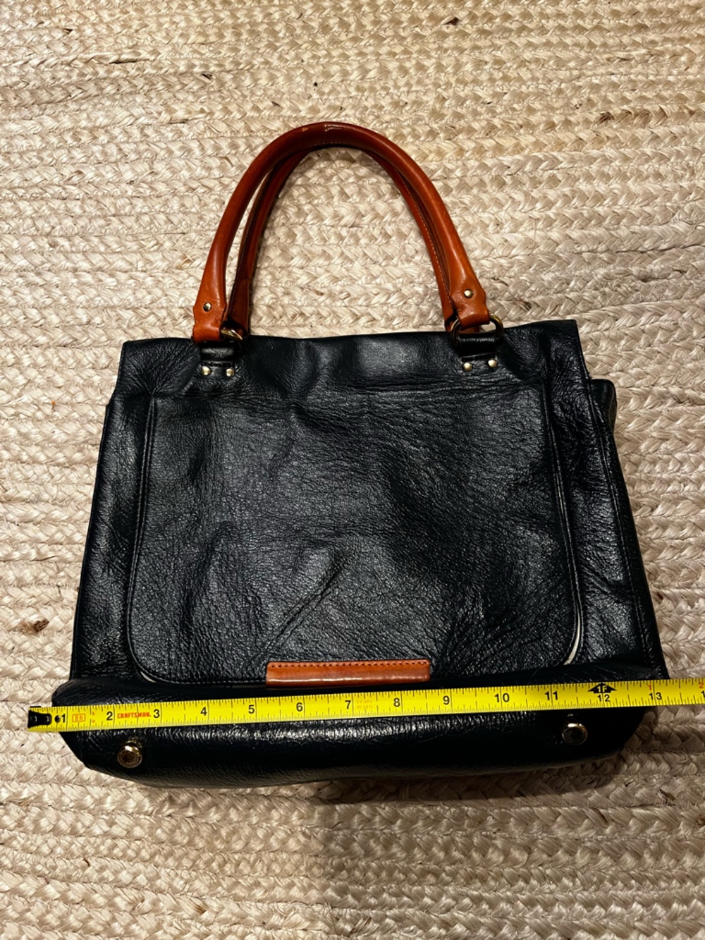 Orla Kiely Navy and Tan Crossbody Bag - Picture 13 of 15